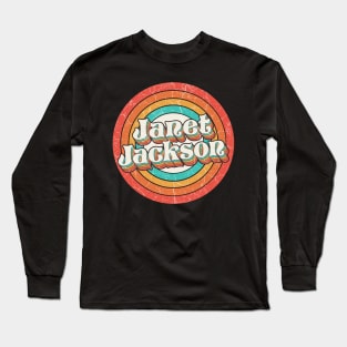 Janet Proud Name - Vintage Grunge Style Long Sleeve T-Shirt